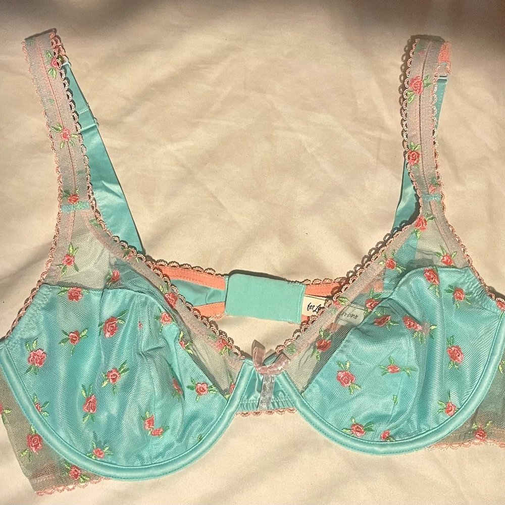 For Love and Lemons Garden Party underwire bra- NWOT- L
